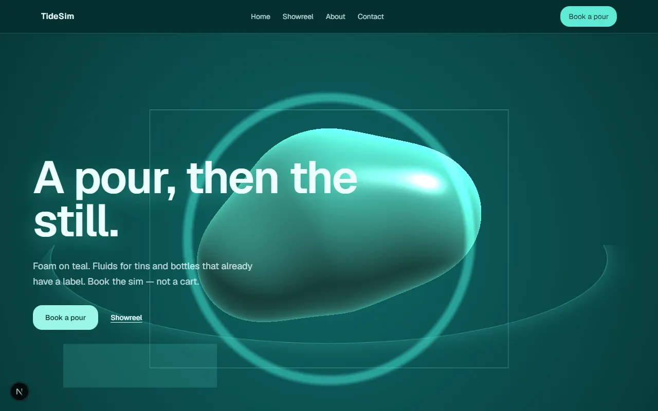 TideSim storefront preview